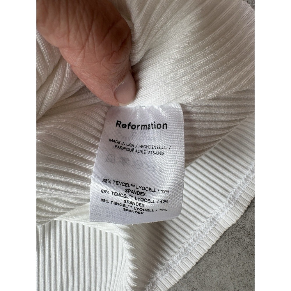 Reformation White Tank Top Women's XS Elevated Basics Layering Minimalist - Picture 4 of 7